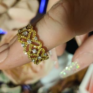 💎❤️💎Rogers Jewelers Folsom Yellow 💛 Diamond Butterfly 18kt 1CTW Ring Sz 7